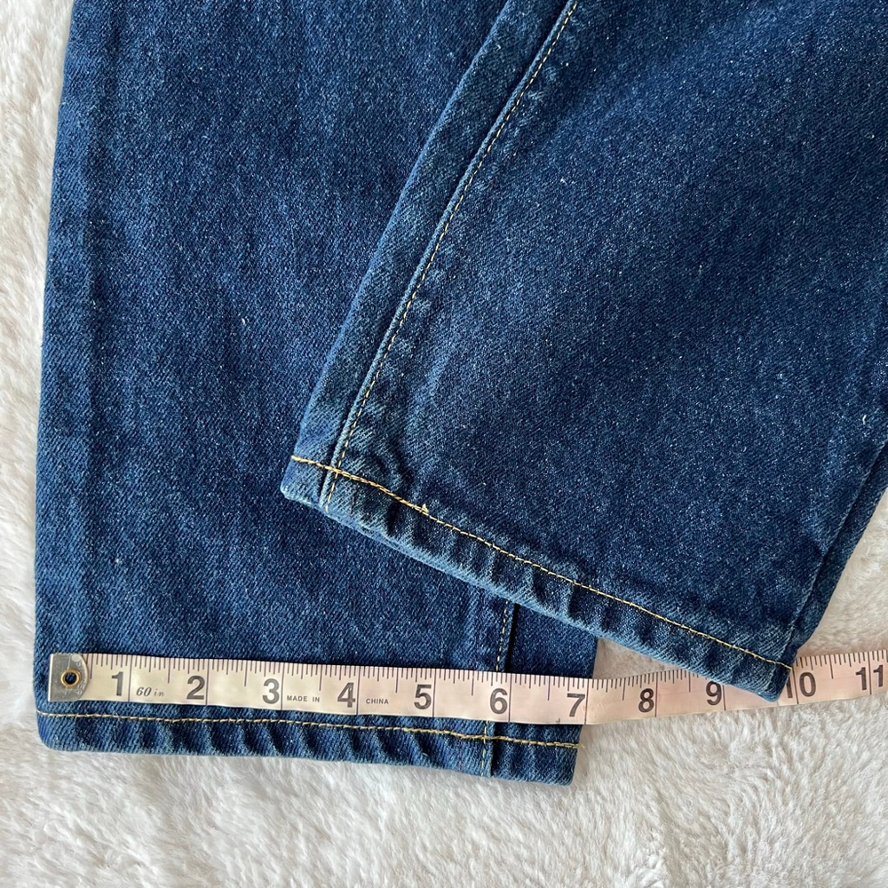 Women's VINTAGE 70s/80s Lee Dark Blue Straight Leg Jeans 26” Made in USA - Picture 8 of 9
